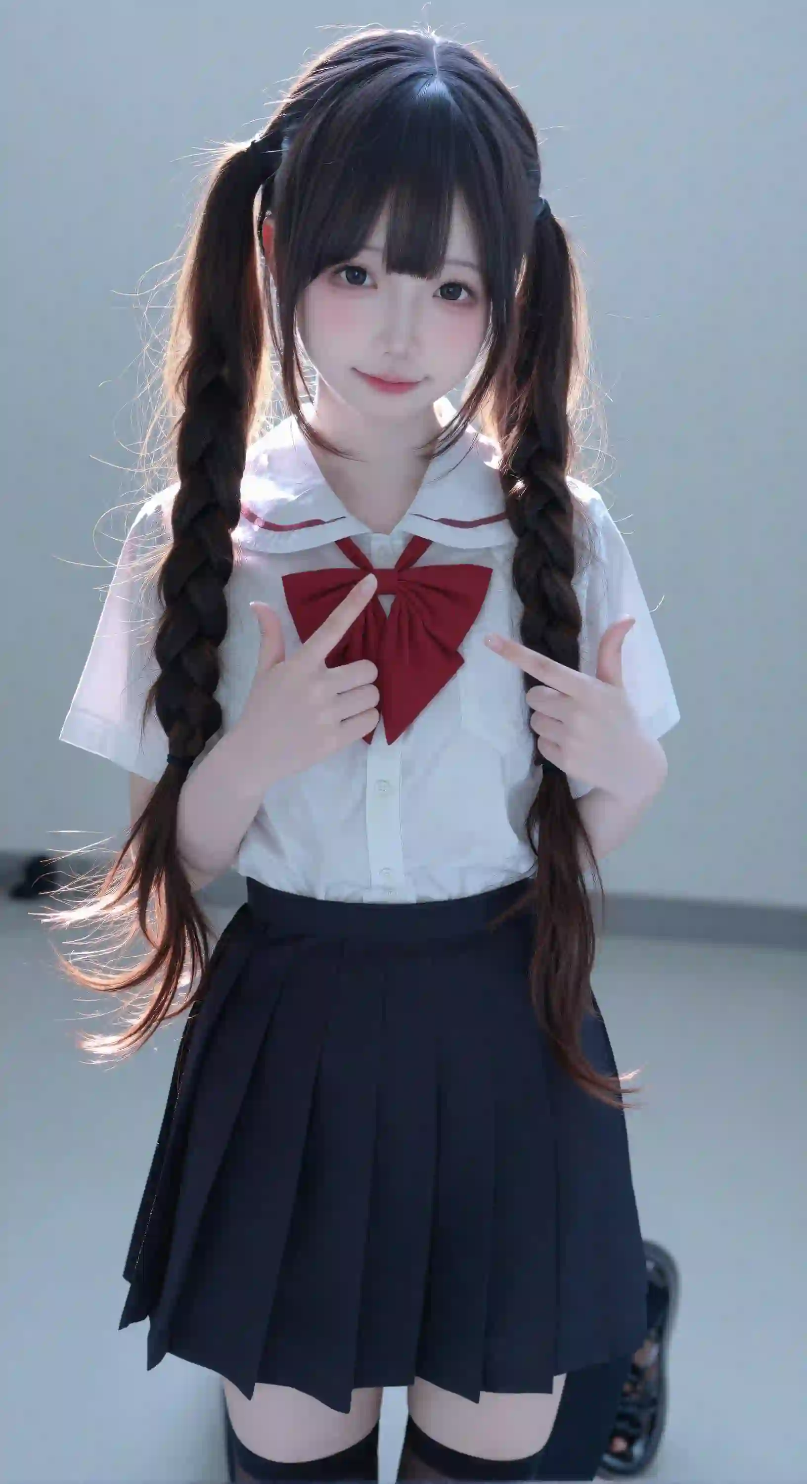 JK制服 麻花辫 少女 清纯 校园风 写真