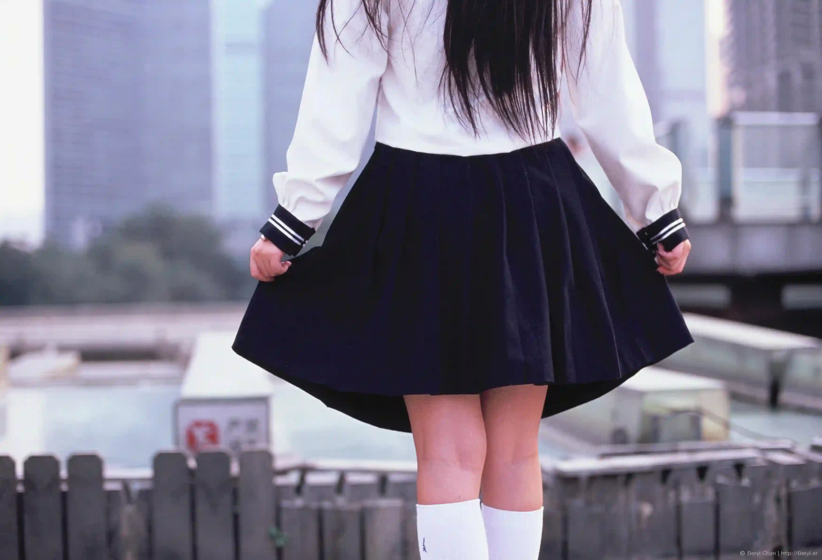 jk 短裙 美女 ji美女 长发女孩 