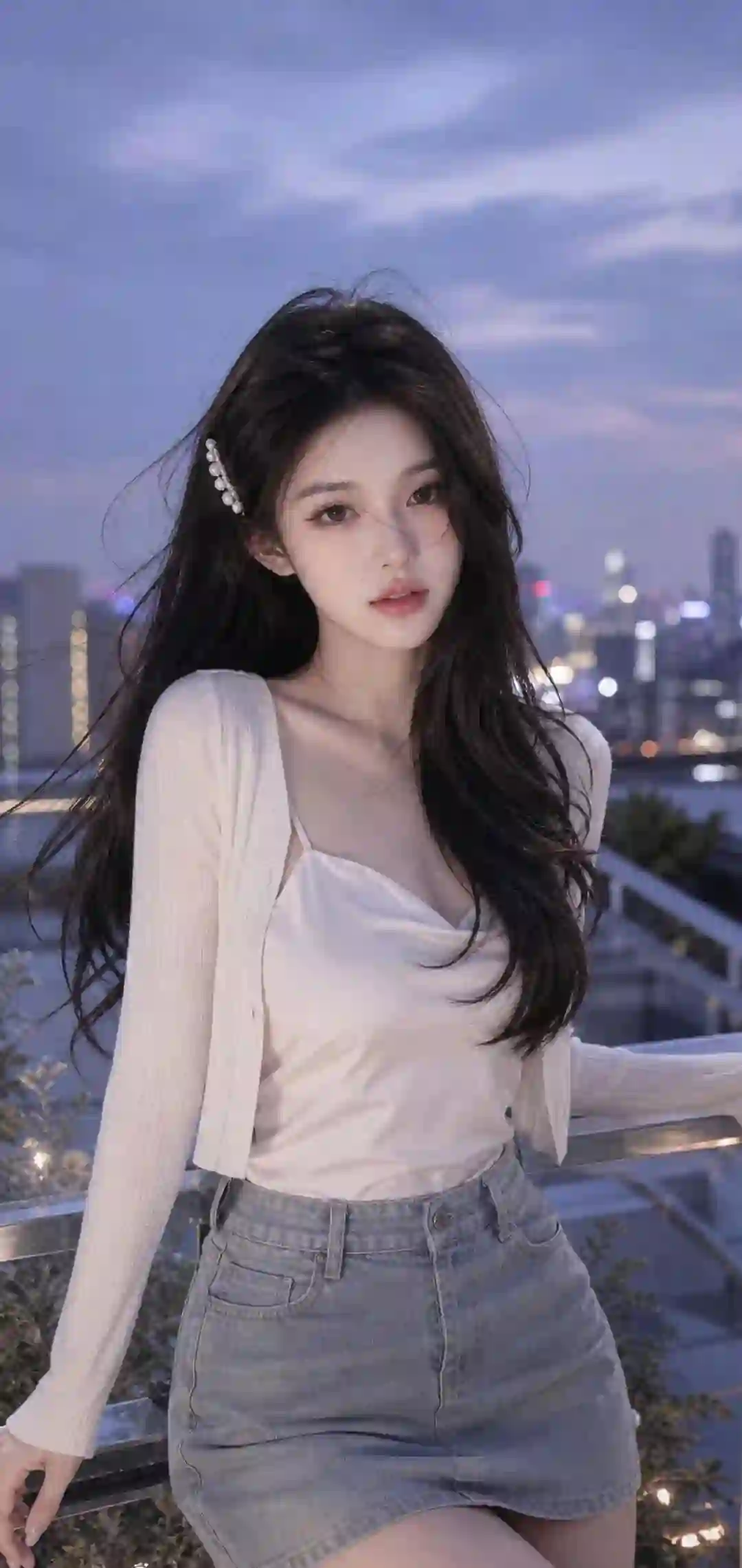 都市女孩 夜景 穿搭 城市风光 人像