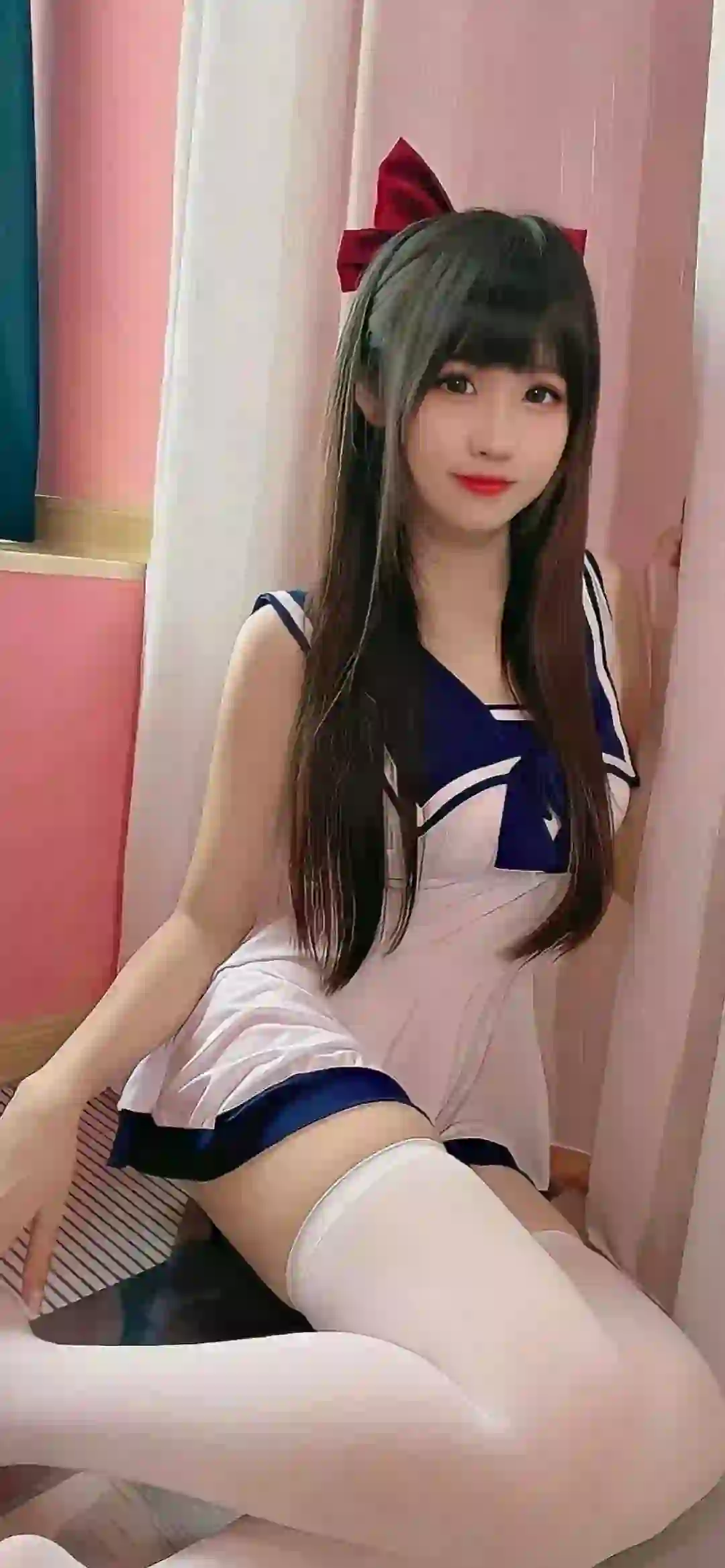 长腿丝袜美女 居家 可爱