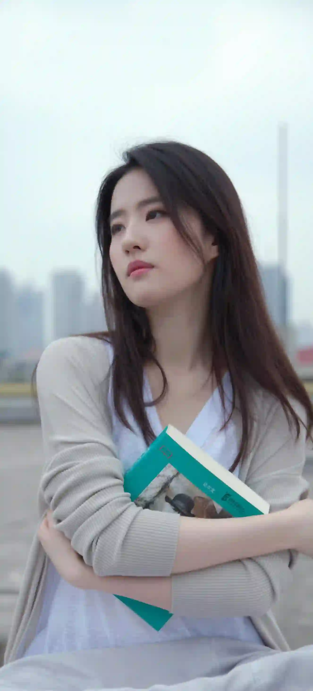 长发美女明星 刘亦菲 户外