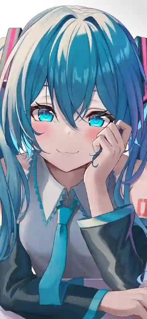 动漫女孩 二次元 绿色长发 初音未来