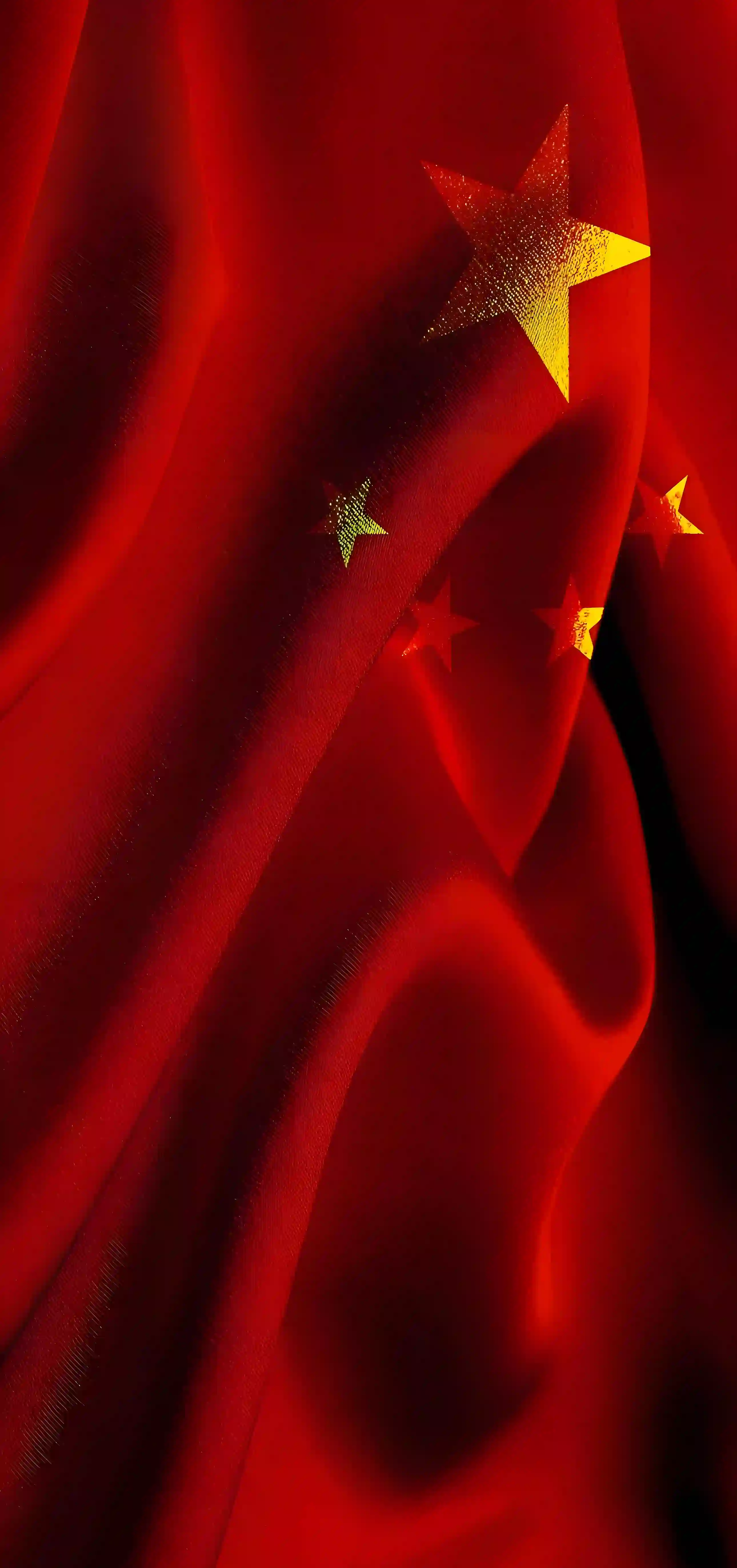 国旗 红色 五角星 特写 光影 壁纸 唯美