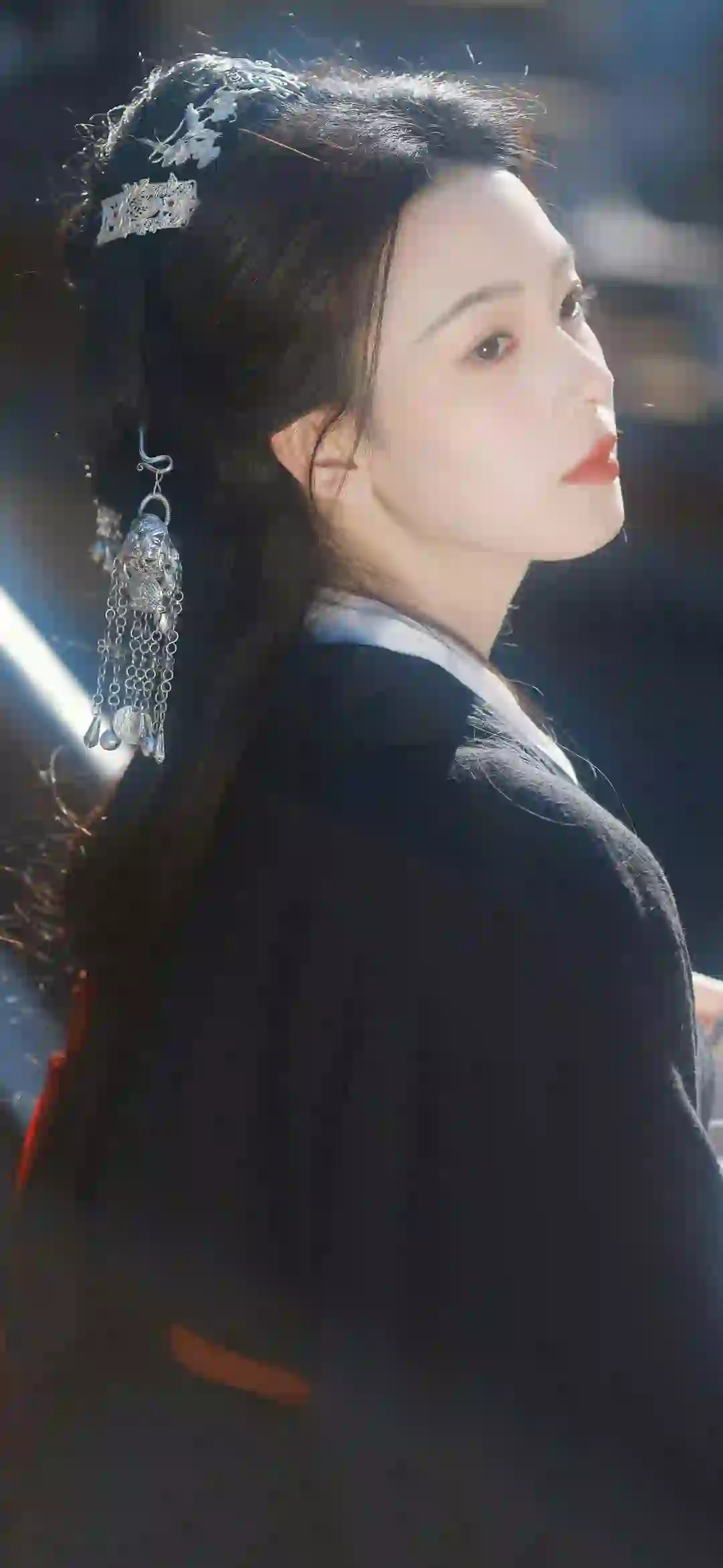 古风汉服 长发美女 侧颜 清纯美女 户外 写真