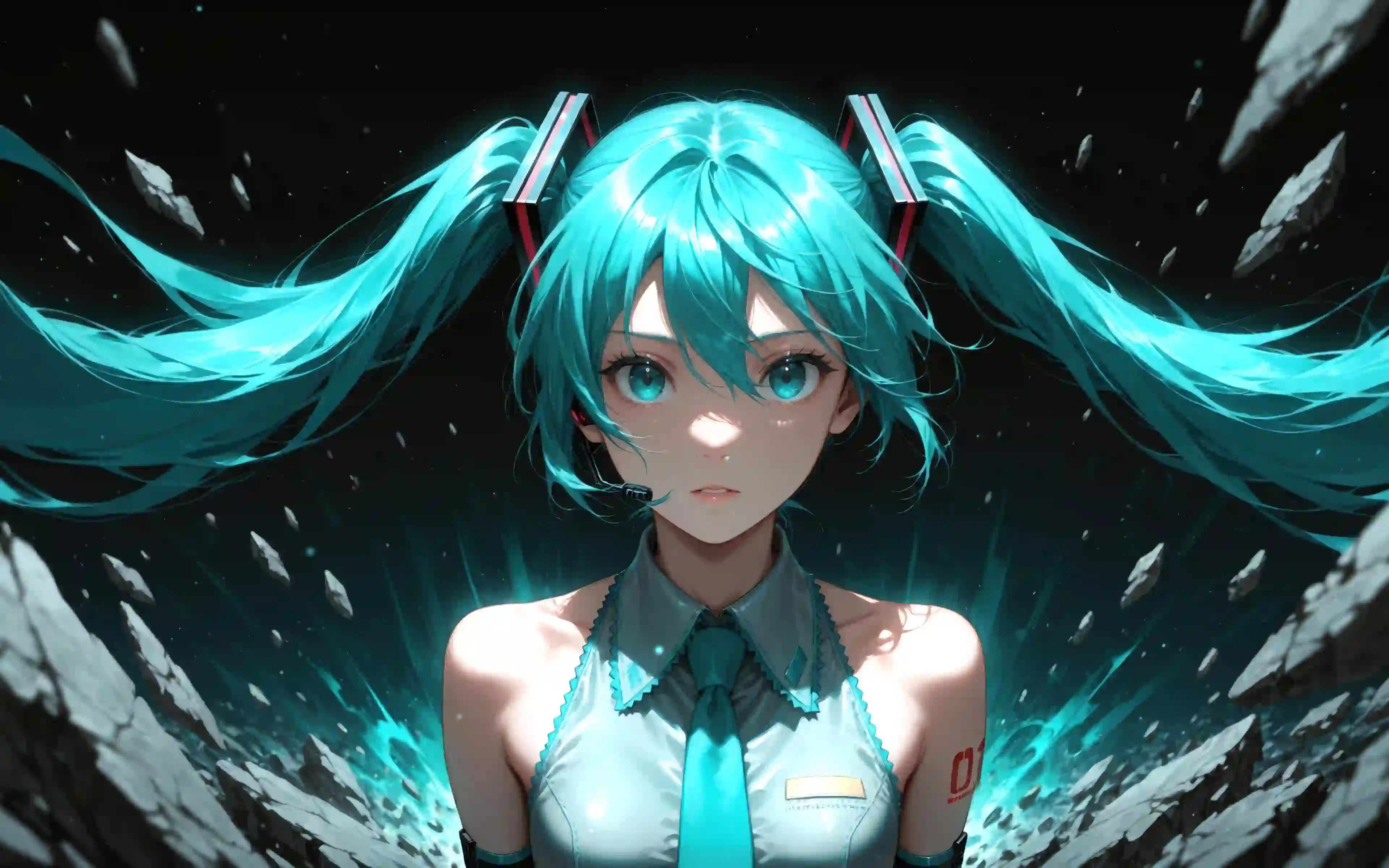 【彼岸图网】初音未来 蓝色长辫子 深色背景 4K动漫壁纸 3840x2400.jpg